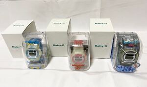 1H033 品名：CASIO カシオ Baby-G ベビージー 1644 ミッキーマウス生誕70周年限定記念モデル 他 1564/1644レディース 腕時計 3点セット