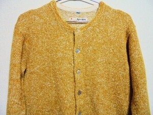 ●美品　パラスパレス　ウールコットン　ロングカーディガン　YARN MADE IN JAPAN　イエロー〇