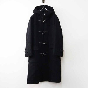 トラディショナルウェザーウェア Traditional Weatherwear HOPKINS 三本撚り ヘリンボーンロングダッフルコート XXS/黒【2400014200508】