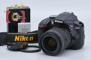 【中古】Nikon ニコン D3400 18-55 VR レンズキット ブラック シャッター回数僅少