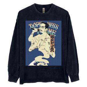 鎮座DOPENESS ラップ 浮世絵 ロンT ブラック