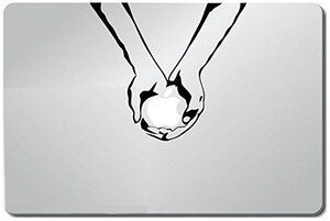 MacBook ステッカー シール Hands Holding Apple (13インチ)