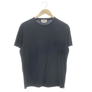 エルメス HERMES ポケットTシャツ カットソー 半袖 XS チャコールグレー /DF ■OS メンズ