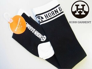 正規★HORN GARMENT ホーンガーメント★ロゴニーハイソックス★ロングハイソックス★ブラック黒ホワイト白【本物保証】レディース★完売品