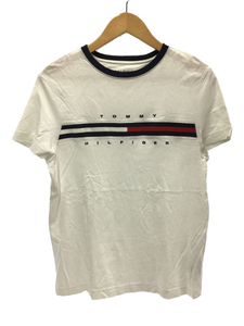 TOMMY HILFIGER◆Tシャツ/S/コットン/WHT/無地