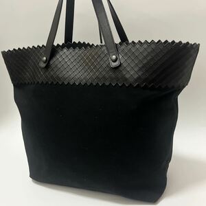 1円〜【定番モデル】 BOTTEGA VENETA ボッテガヴェネタ イントレチャート トートバッグ ハンドバッグ ブラック メンズ 大容量 A4可