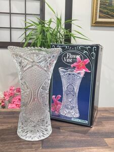 【未使用品】SOLITAIREソリティア Flower Vaseフラワーベース ガラス花瓶 花器LL R-739 箱付き 石崎硝子