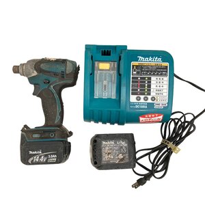 Makita　マキタ　充電式インパクトドライバー　型番TD13DRFXR　外装傷みあり　動作確認済　バッテリー×２　充電器あり　ケースあり