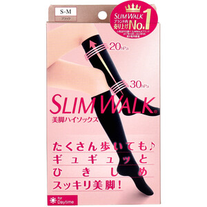 【まとめ買う】スリムウォーク 美脚ハイソックス ブラック S-M×2個セット