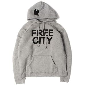 レア FREE CITY WOOL SWEAT BASIC GOODNESS RAGLAN PULL PARKA フリーシティ ウールスウェットパーカー GRAY サイズ3 L ロンハーマン取扱