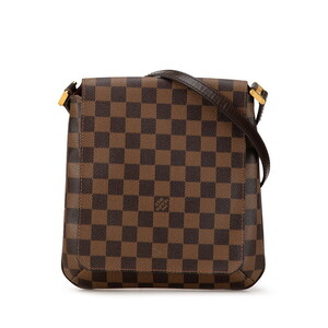 ルイ ヴィトン ダミエ ミュゼットサルサ ロングショルダー 斜め掛け ショルダーバッグ N51300 ブラウン PVC LOUIS VUITTON 【中古】