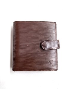 【即決】 LOUIS VUITTON ルイヴィトン ポルト ビエ コンパクト エピ モカ M6355D 茶 ブラウン MI0041 二つ折財布 レザー