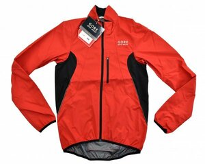 送料無料4★GORE BIKE WEAR★ゴア Element Windstopper アクティブシェル ジャケット size:M レッド/ブラック No.2