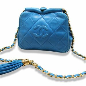 良品 ◆超レア◆ 正規品 Vintage CHANEL シャネル ココマーク CC ロゴ マトラッセ フリンジ タッセル チェーン ウエスト バッグ ショルダー