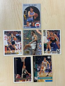 NBA Trading Card Vinny Del Negro Set of 6 Upper Deck Fleer 90-98 ビニーデルネグロ 5枚セット 90年代 San Antonio Spurs 画像転載禁止