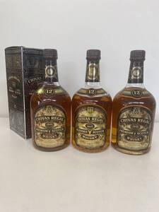 H38-40/1円〜 CHIVAS REGAL シーバスリーガル 12年 プレミアム 750ml 40%/750ml 43％/700ml 40％/3本セット 未開栓