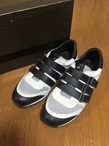 人気☆【HYDROGEN】フロントベルト レザー切替 スニーカー 40 ハイドロゲン スリッポン slip-on