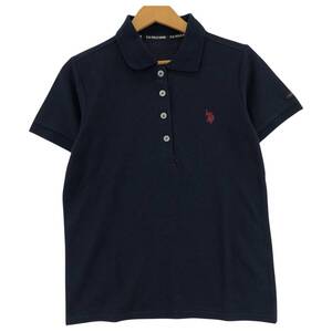 ゆうパケットOK U.S. POLO ASSN.　ユーエスポロアッスン ワンポイント刺 ポロシャツ size表記不明/ネイビー