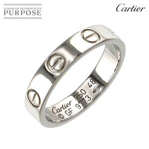 カルティエ Cartier ミニラブ #48 リング K18 WG ホワイトゴールド 750 指輪 Mini Love Ring 90231698