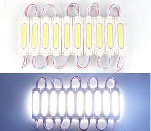 24V ホワイト COB トラック タイヤ灯 LED 20コマ シャーシマーカー 防水 サイドマーカー 作業灯 ダウンライト カスタム セット