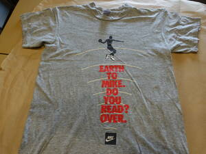 1990　Vintage　NIKE　AIR　JORDAN５【earth to mike】　T-shirts　銀タグ　米国製　size　ｍ　