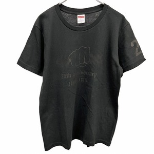 ユナイテッドアスレ Tシャツ 25th Anniversary Roadie Works Station THEM ACTIVE 握りこぶし 半袖 綿100% M 黒 メンズ(レディース？)