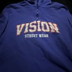 VISION STREET WEAR 紫 ジップアップパーカー