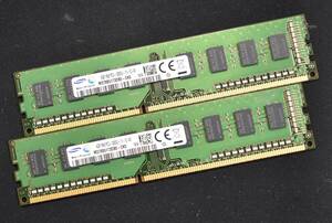 4GB 2枚組 (合計 8GB) PC3-12800 PC3-12800U DDR3-1600 240pin non-ECC Unbuffered DIMM 1Rx8(片面実装) Samsung (管:SA5795