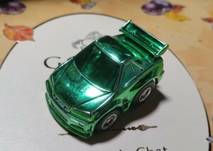 R34 スカイラインGT-R　グリーンメッキ　チョロQ　開封品　送料￥290　タカラ　チョロQショップオリジナル