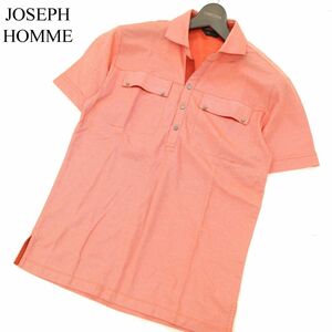 JOSEPH HOMME ジョセフ オム 春夏 半袖 ワーク ポロシャツ Sz.46　メンズ 日本製　ピンク　C3T06051_7#A