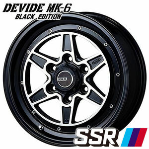 送料無料★200系ハイエース SSR DEVIDE MK-6 BLACK EDITION 215/65R16 ヨコハマ パラダPA03 ホワイトレター