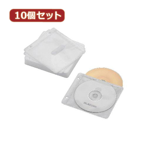 10個セットエレコム Blu-ray・CD・DVD対応不織布ケース 2穴 CCD-NBWB60WH CCD-NBWB60WHX10 /l