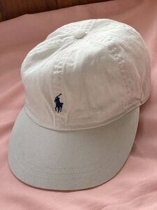 【ラルフローレン】子供用 キャップ　サイズ50 オフホワイトRALPH LAUREN CAP 帽子