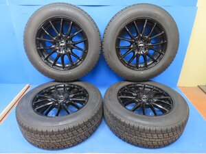 バリ溝 良品 スタッドレス RAV4 ハリアー等 アイスナビ SUV 17X7J +38 PCD114.3 5穴 225/65R17 タイヤ ホイール 4本 MID (g003761)