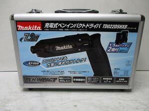 新品☆未使用!! マキタ　充電ペンインパクトドライバー　TD022DSHXB 黒　フルセット!(本体・ケース・充電器・バッテリｘ2個