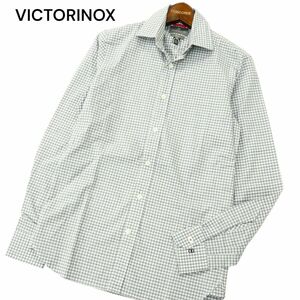 【新品 未使用】 VICTORINOX ビクトリノックス 通年 SLIM FIT ロゴ刺繍 長袖 チェック シャツ Sz.XS　メンズ　A4T00861_1#C