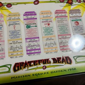 限定 正規品 Grateful Dead Madison Square Garden Ticket グレイトフル デッド マディソン・スクエア・ガーデン NY チケット