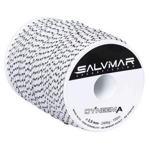 SALVIMAR(サルビマー)純正ダイニーマライン 白/黒 Φ2.0mm 1m単位切売★素潜り手銛魚突き