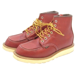 美品 REDWING レッドウィング US6.5D 24.5cm クラシックモック ゴアテックス 8864 復刻四角犬タグ 赤茶 オロラセット タオス 35003711