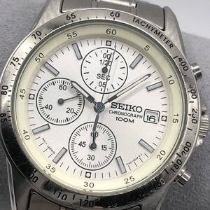 SEIKO クロノグラフ 100M 7T92-0DW0 腕時計 441318 セイコー　動作未確認　B-021