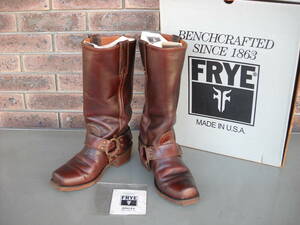 FRYE 2225　フライブーツ　クラシック　14” ハーネス　6-1/2 D 茶　アメリカ製　ヴィンテージ　レザー　革　リングブーツ　エンジニア