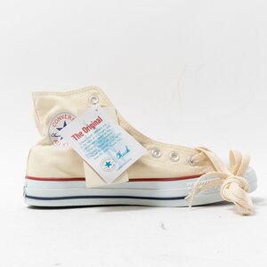 【1円スタート】 converse コンバース 1608 ALLSTAR オールスター ローカット スニーカー ミャンマー製 タグ付 未使用 ホワイト US7 25.5cm