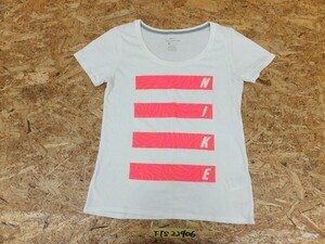 THE NIKE TEE ナイキ レディース ロゴ ゼブラ調プリント 半袖Tシャツ L 白