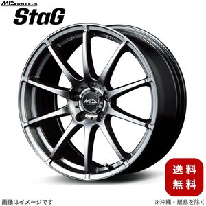 アルミホイール カローラクロス ZVG11 トヨタ 【16×6.5- 5-114.3 INSET38 メタリックグレー】 マルカ MID StaG 1本 16インチ 5穴