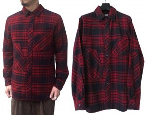 ENGINEERED GARMENTS エンジニアードガーメンツ MINER SHIRT チェック柄 マイナーシャツ レッド ネルシャツ HEAVY TWILL PLAID レタパ無料