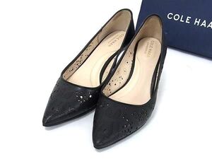 ■美品■ COLE HAAN コールハーン レザー ヒール パンプス サイズ 6 1/2B(約23.5cm) 靴 シューズ レディース ブラック系 DG5273