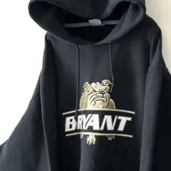 BRYANT ブルドッグ スウェット パーカー L ブラック 黒 古着