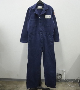 n275 90sビンテージ ENGINEEREDWORKGARMENTS つなぎ■1990年代製 表記44サイズ ネイビー 紺 ワーク オールインワン アメカジ 古着卸 古着