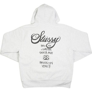 STUSSY ステューシー 24SS WORLD TOUR HOODIE Ash Heather スウェットパーカー 灰 Size 【L】 【新古品・未使用品】 20793132