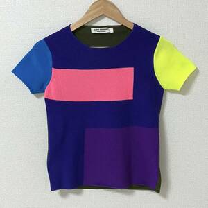 AD1999 JUNYA WATANABE カラフル クレイジーパターン 半袖 ニット カットソー ジュンヤワタナベ セーター 90s VINTAGE archive 4090361